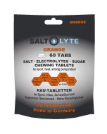 SALTOLYTE 60 TABS Orange. Für Sportler - wohlschmeckende Kautabletten mit Salz, Elektrolyten und Zucker im Standbeutel mit Zip-Verschluss. Made in Germany!