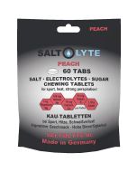 SALTOLYTE 60 Chewing Tablets Peach. Wohlschmeckende Kautabletten mit Salz, Elektrolyten und Zucker zur Wettkampf- und Trainings-Versorgung Made in Germany!