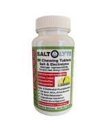 SALTOLYTE 60 Chewing Tablets Lemon. Wohlschmeckende Kautabletten mit Salz, Elektrolyten und Zucker zur Wettkampf- und Trainings-Versorgung - Made in Germany!