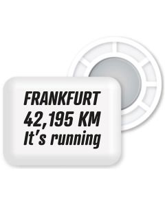 BibBits Magnetische Startnummernhalter Frankfurt 42,195 Km It's running