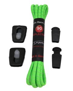Elastic Race Laces Triathlonschnürsenkel neon-grün