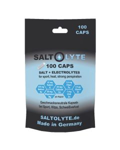 SALTOLYTE 100 CAPS - geschmacksneutrale Kapseln mit Salz, Elektrolyten, Spurenelementen und Vitamin D3