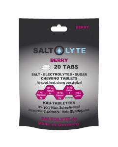 SALTOLYTE 20 TABS Berry Kautabletten mit Salz, Elektrolyten und Zucker