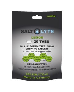 SALTOLYTE 20 TABS Lemon Kautabletten mit Salz, Elektrolyten und Zucker