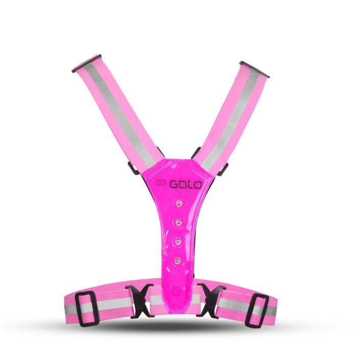 Gato LED Safer Sport Vest USB Sicherheitsweste Pink